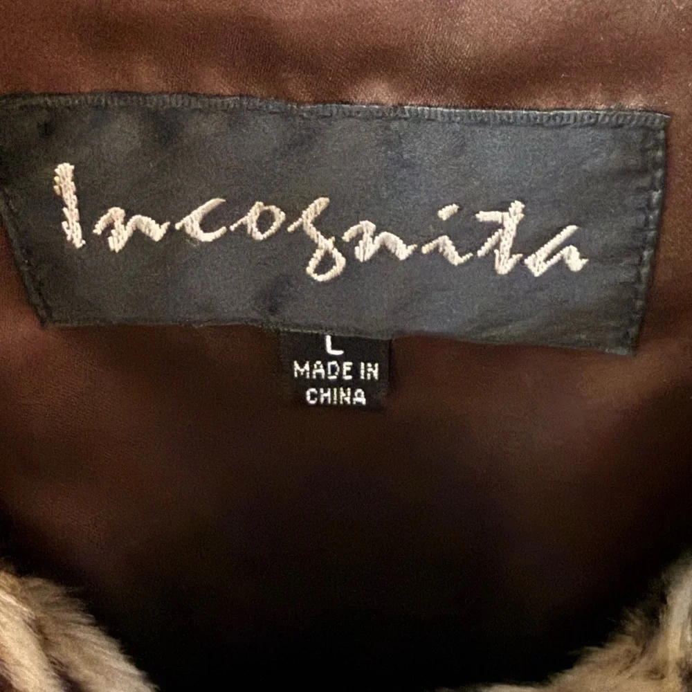 Incognita Leopard Animal Print Spotted Jacket Faux Fur Vtg 50's Style Coat